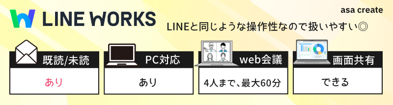 LINEWORKSはLINEと同じ見た目で使いやすい