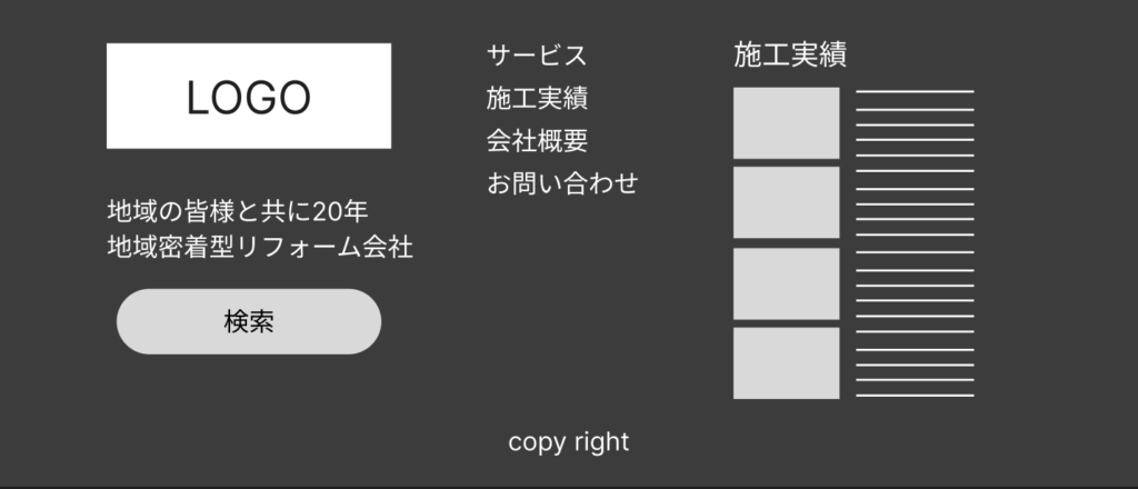 フッター完成