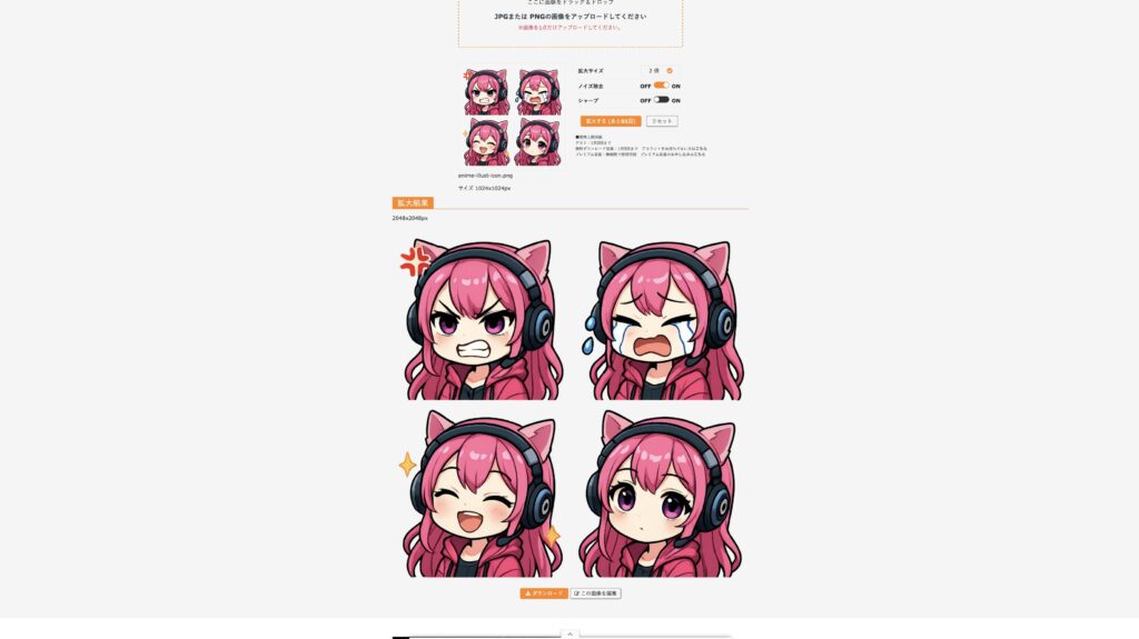 2倍に拡大される